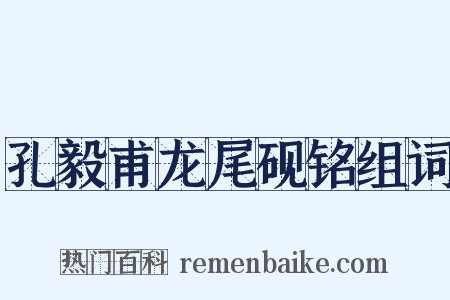 孔毅甫龙尾砚铭组词是什么意思的图片